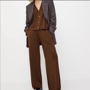 Zara Brown Pantsuit